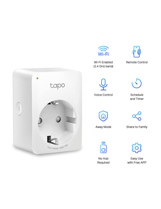 TP-Link Tapo P100 smart plug 2300 W White