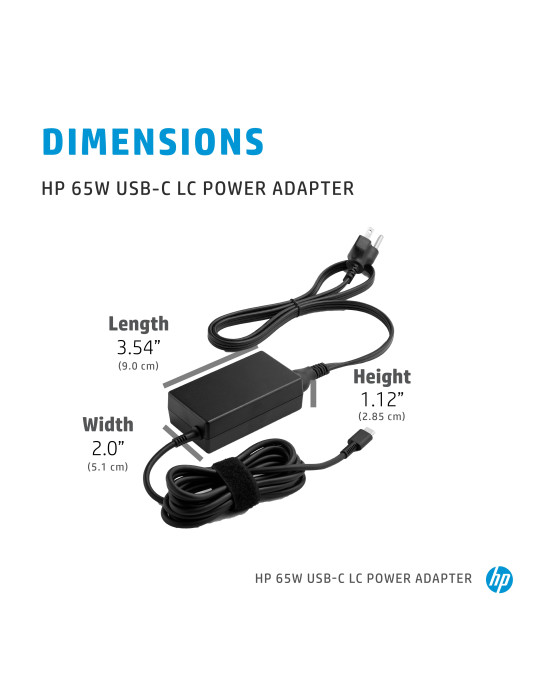 HP 65W USB-C LC Power Adapter