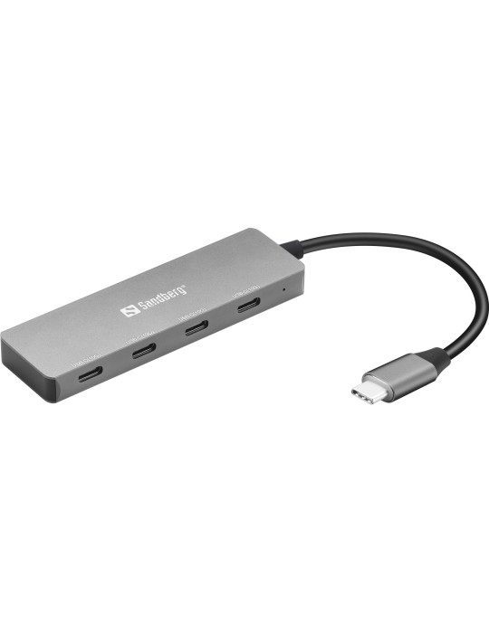 Sandberg 136-41 keskitin USB 3.2 Gen 1 (3.1 Gen 1) Type-C 10000 Mbit s Harmaa