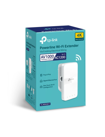 TP-Link TL-WPA7617 PowerLine network adapter 1200 Mbit s Ethernet LAN Wi-Fi White 1 pc(s)