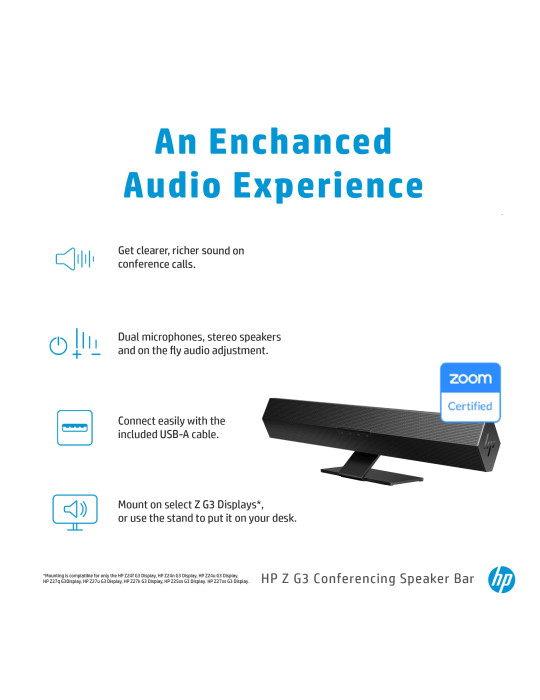 HP Z G3 Conferencing Speaker Bar