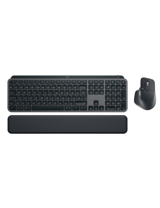 Logitech 920-010933 keyboard Mouse included Office RF Wireless + Bluetooth QWERTY US International Graphite