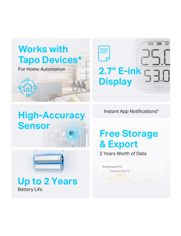 TP-Link Tapo T315 Indoor Temperature & humidity sensor Freestanding Wireless