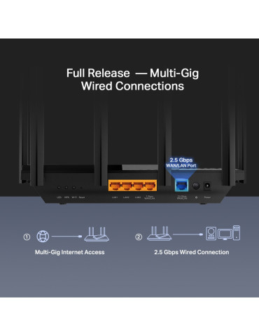 TP-Link Archer AX72 Pro wireless router Gigabit Ethernet Dual-band (2.4 GHz   5 GHz) Black