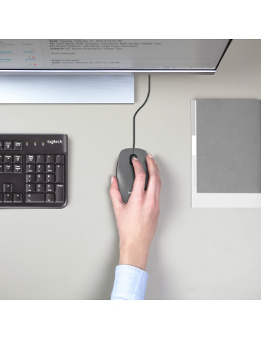 Logitech 910-006652 mouse Office Ambidextrous USB Type-A Optical 1000 DPI