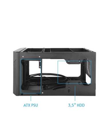 Chieftec CN-01B-OP tietokonekotelo Kuutio musta