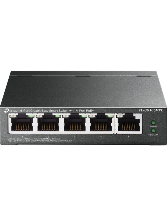 TP-Link TL-SG105MPE nätverksswitchar L2 Gigabit Ethernet (10 100 1000) Strömförsörjning via Ethernet (PoE) stöd Svart
