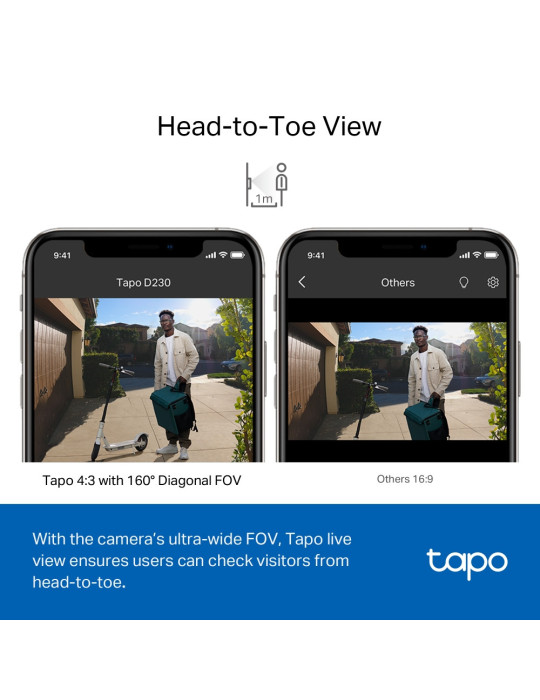 TP-Link Tapo D230S1 musta, Valkoinen