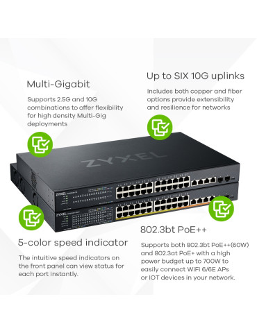 Zyxel XMG1930-30 Managed L3 2.5G Ethernet (100 1000 2500) Black