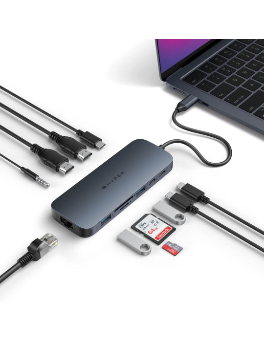 Targus HD4006GL laptop dock port replicator USB 3.2 Gen 2 (3.1 Gen 2) Type-C Black