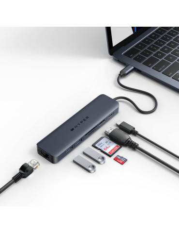 Targus HD4003GL kannettavien tietokoneiden telakka ja porttitoistin USB Type-C Sininen