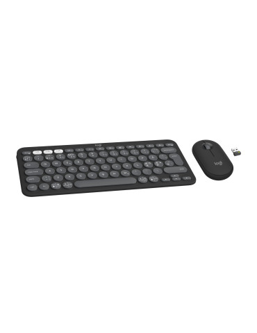 Logitech 920-012257 keyboard Mouse included Universal RF Wireless + Bluetooth QWERTY Nordic Graphite