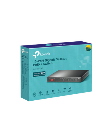 TP-Link TL-SG1210PP network switch Unmanaged Gigabit Ethernet (10 100 1000) Power over Ethernet (PoE) Black