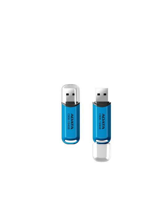 ADATA AC906-64G-RWB USB flash drive 64 GB USB Type-A 2.0 Blue, Transparent