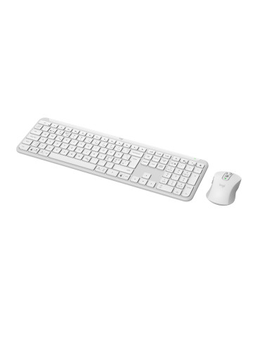Logitech 920-012489 keyboard Mouse included Office RF Wireless + Bluetooth QWERTY Nordic White