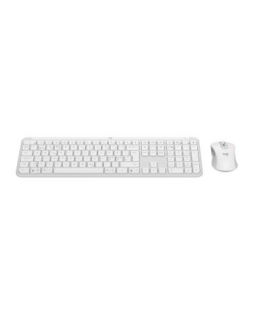 Logitech 920-012489 keyboard Mouse included Office RF Wireless + Bluetooth QWERTY Nordic White