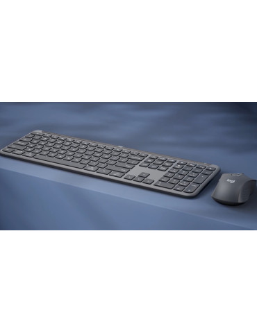 Logitech MK950 keyboard Mouse included Office RF Wireless + Bluetooth QWERTY Nordic Graphite