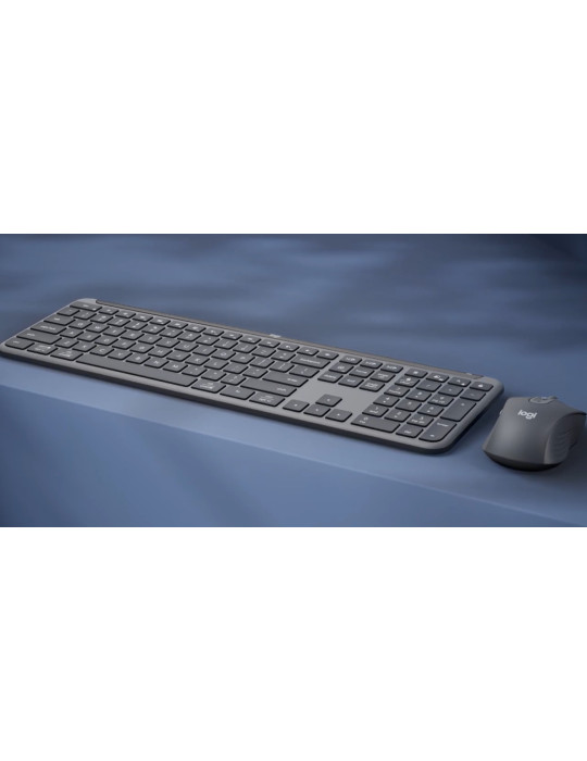 Logitech MK950 keyboard Mouse included Office RF Wireless + Bluetooth QWERTY Nordic Graphite