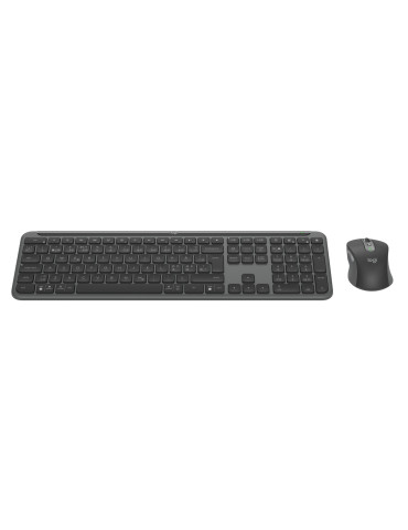 Logitech MK950 keyboard Mouse included Office RF Wireless + Bluetooth QWERTY Nordic Graphite