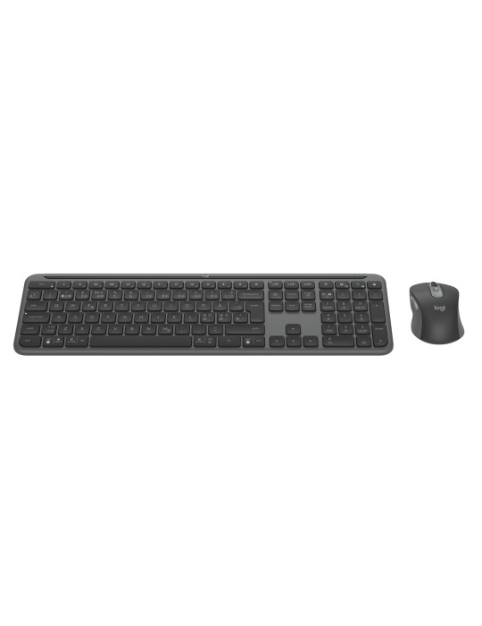 Logitech MK950 keyboard Mouse included Office RF Wireless + Bluetooth QWERTY Nordic Graphite