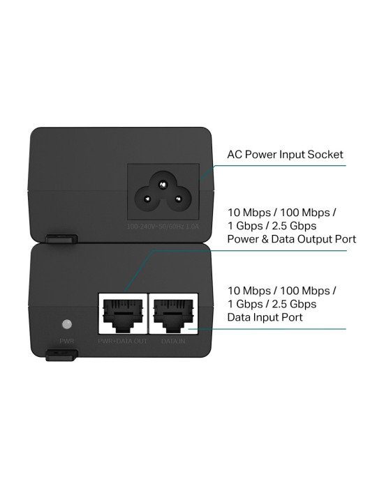 TP-Link Omada POE260S PoE adapter 2.5 Gigabit Ethernet, Fast Ethernet, Gigabit Ethernet