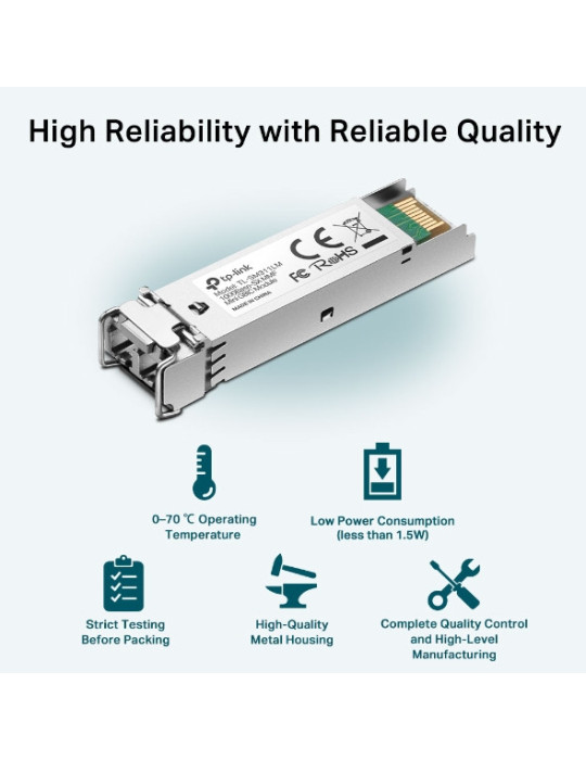TP-Link TL-SM311LM network transceiver module Fiber optic 1250 Mbit s mini-GBIC SFP 850 nm
