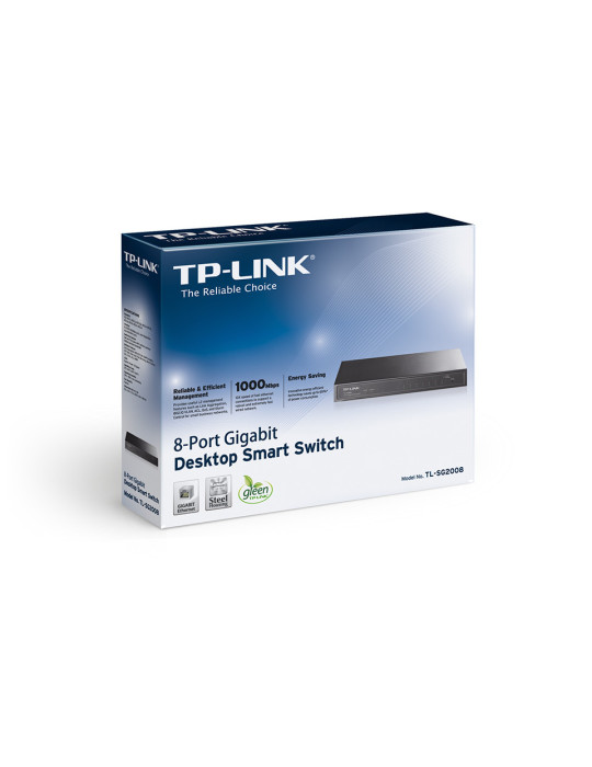 TP-Link JetStream TL-SG2008 network switch Managed L2 L2+ Gigabit Ethernet (10 100 1000) Black