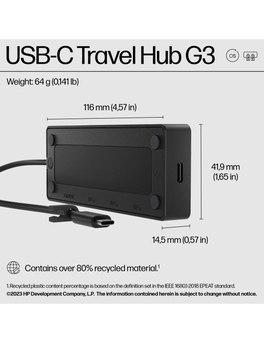 HP USB-C Travel Hub G3