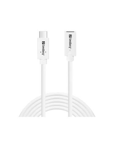 Sandberg 136-55 USB-kaapeli USB 3.2 Gen 2 (3.1 Gen 2) 2 m USB C Valkoinen