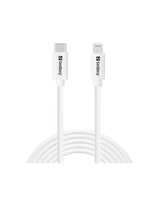Sandberg 136-59 lightning cable 78.7" (2 m) White
