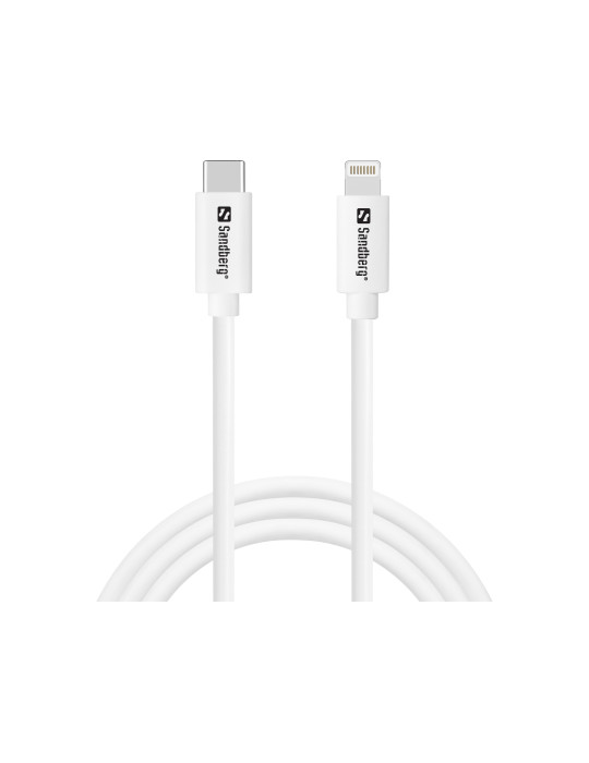 Sandberg 136-58 lightning cable 39.4" (1 m) White