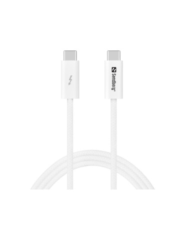 Sandberg 136-56 USB-kablar USB4 Gen 3x2 1 m USB C Vit