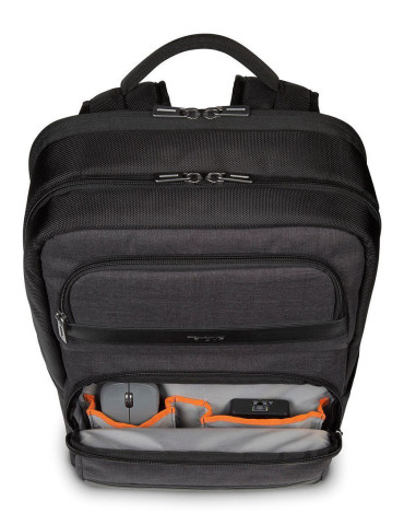 Targus CitySmart reppu Arkireppu musta, Harmaa Tekonahka, Polyuretaani (PU)