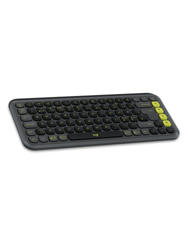 Logitech 920-013266 keyboard Mouse included Universal Bluetooth QZERTY Nordic Graphite, Green
