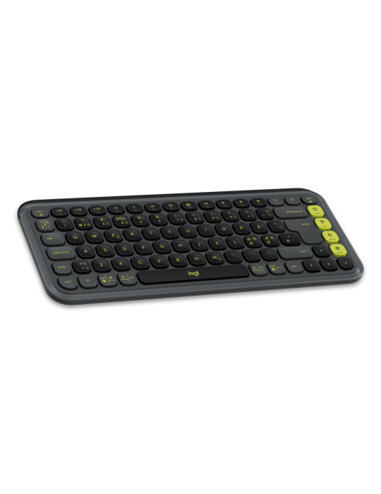 Logitech 920-013266 keyboard Mouse included Universal Bluetooth QZERTY Nordic Graphite, Green