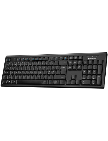 Sandberg 631-12 keyboard Universal USB QWERTY Icelandic Black