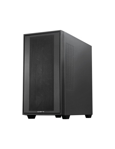 Chieftec Midi Tower GS-03B-BLK-OP, Schwarz Black