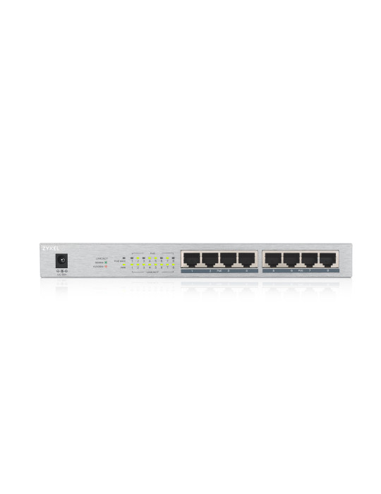 Zyxel GS1008HP Unmanaged Gigabit Ethernet (10 100 1000) Power over Ethernet (PoE) Gray