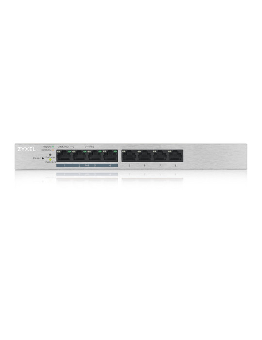 Zyxel GS1200-8HP v2 Managed Gigabit Ethernet (10 100 1000) Power over Ethernet (PoE) Gray