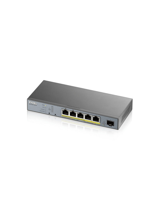 Zyxel GS1350-6HP-EU0101F verkkokytkin Hallittu L2 Gigabit Ethernet (10 100 1000) Power over Ethernet -tuki Harmaa