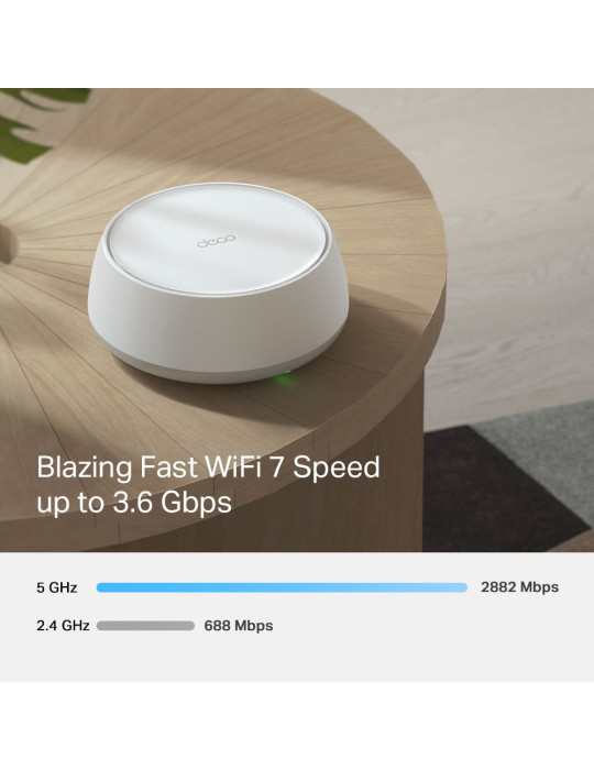 TP-Link DECO BE25(1-PACK) Wi-Fi-verkkojärjestelmä Kaksitaajuus (2,4 GHz 5 GHz) Wi-Fi 7 (802.11be) Valkoinen 2 Sisäinen