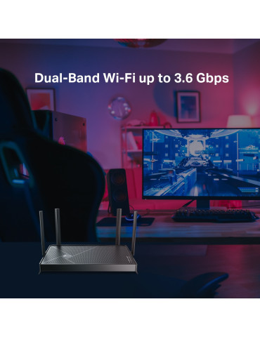 TP-Link Archer BE3600 langaton reititin 2.5 Gigabit Ethernet Kaksitaajuus (2,4 GHz 5 GHz) musta TP-Link Archer BE3600 langaton reititin 2.5 Gigabit Ethernet Kaksitaajuus (2,4 GHz 5 GHz) musta