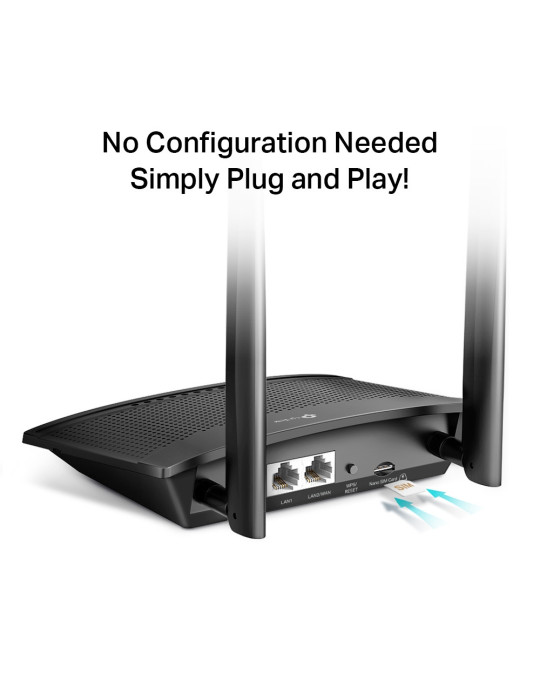 TP-Link TL-MR100 wireless router Fast Ethernet Single-band (2.4 GHz) 4G Black