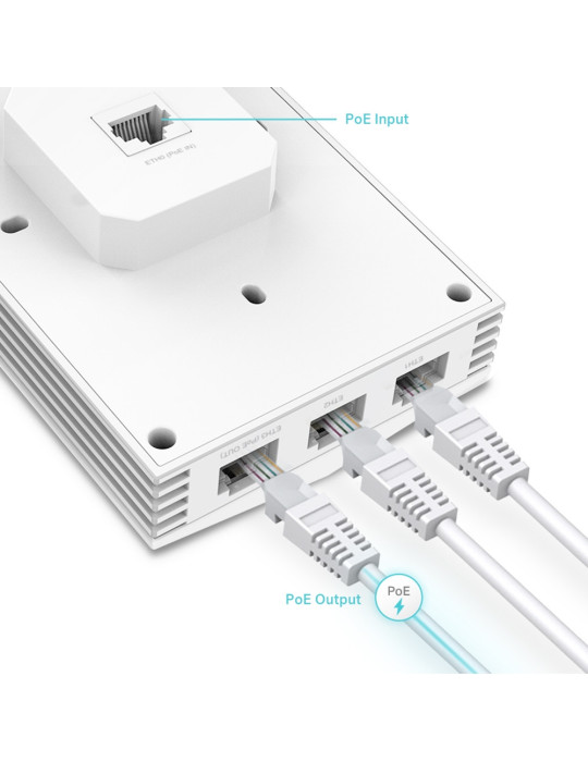 TP-Link Omada EAP655-Wall 2402 Mbit s Valkoinen Power over Ethernet -tuki
