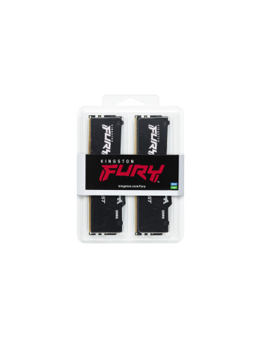 Kingston Technology FURY Beast RGB muistimoduuli 64 GB 2 x 32 GB DDR5 ECC Kingston Technology FURY Beast RGB muistimoduuli 64 GB 2 x 32 GB DDR5 ECC