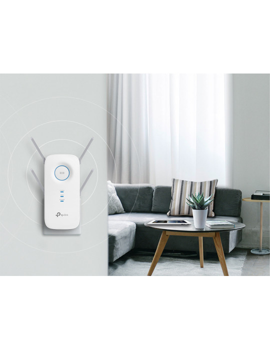 TP-Link RE650 network extender Network transmitter White 10, 100, 1000 Mbit s