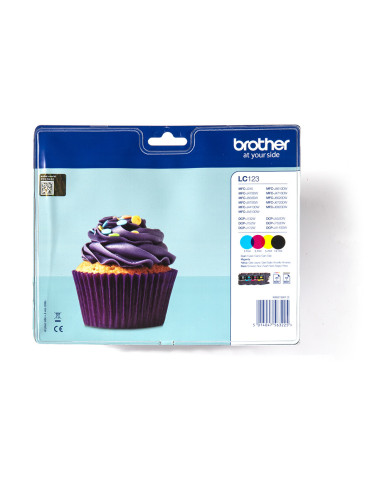 Brother LC-123VALBP ink cartridge 4 pc(s) Original Black, Cyan, Magenta, Yellow