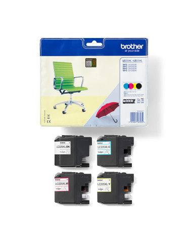 Brother LC-229XLVALBP ink cartridge 4 pc(s) Original Black, Cyan, Magenta, Yellow