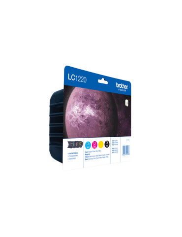 Brother LC-1220VALBPDR bläckpatroner 4 styck Original Svart, Cyan, Magenta, Gul