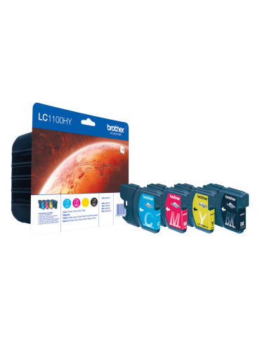 Brother LC1100HYVALBP ink cartridge 4 pc(s) Original Black, Cyan, Magenta, Yellow
